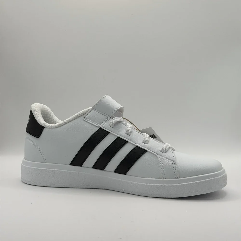 Adidas Grand Court 2.0 EL K White/Black Kid's Sneakers - Size 4.5 NWB GW6521